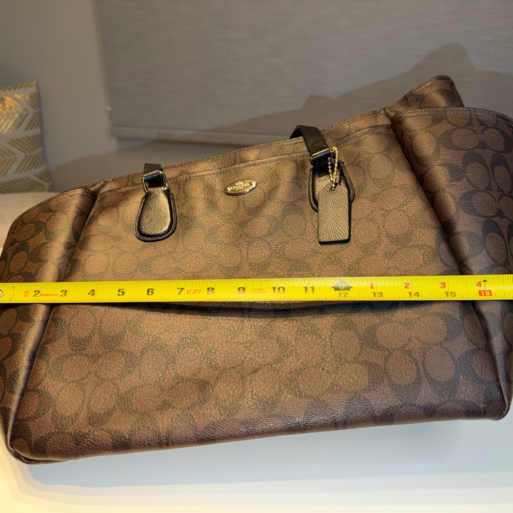 Coach Dark Brown Signature Tote Bag - Picture 5 of 16